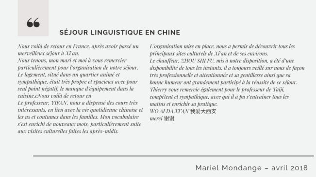 Séjour linguistique en Chine